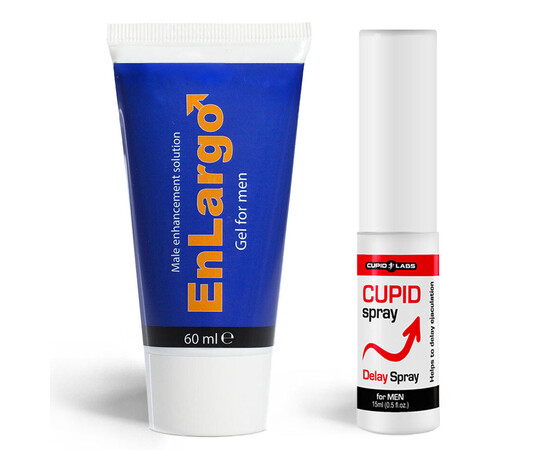 Cupid Delai sprej 15ml + Enlargo gel za povećanje penisa 60ml recenzije i popusti sexshop