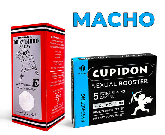 Macho Kit - DOOZ 14000 Delai Sprai & Cupidon 5 kapsula za erekciju recenzije i popusti sexshop