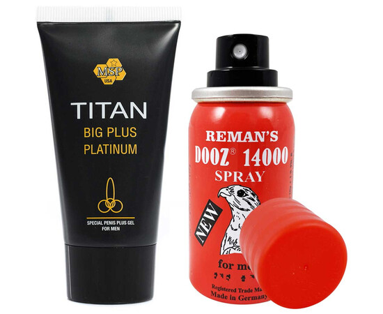 Dooz 14000 Delai Sprai & Titan Gel Platinum 50ml Kombinacija - za poboljšane seksualne performanse recenzije i popusti sexshop