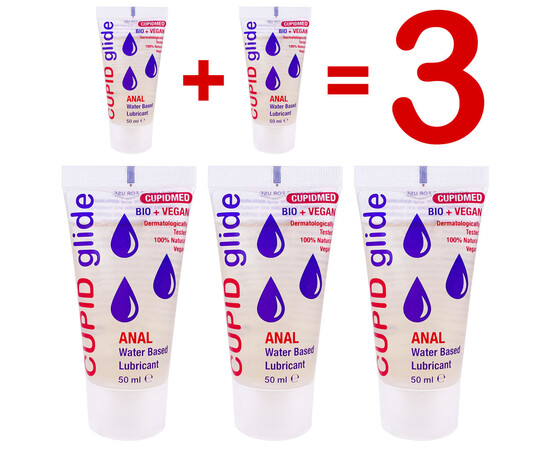 Cupid Glide Anal Bio Vegan Lubricant - 3 pakovanja tube od 50 ml recenzije i popusti sexshop